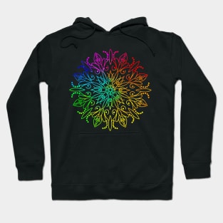 Neon Rainbow Mandala Hoodie